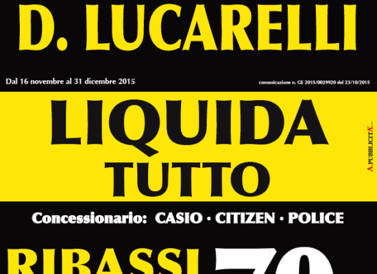 Grafica, Stampa: Manifesti 70×100 cm – Cliente: Orologeria-Oreficeria D. Lucarelli – Piombino